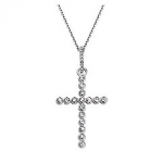 Bezel-Set Cross Pendant